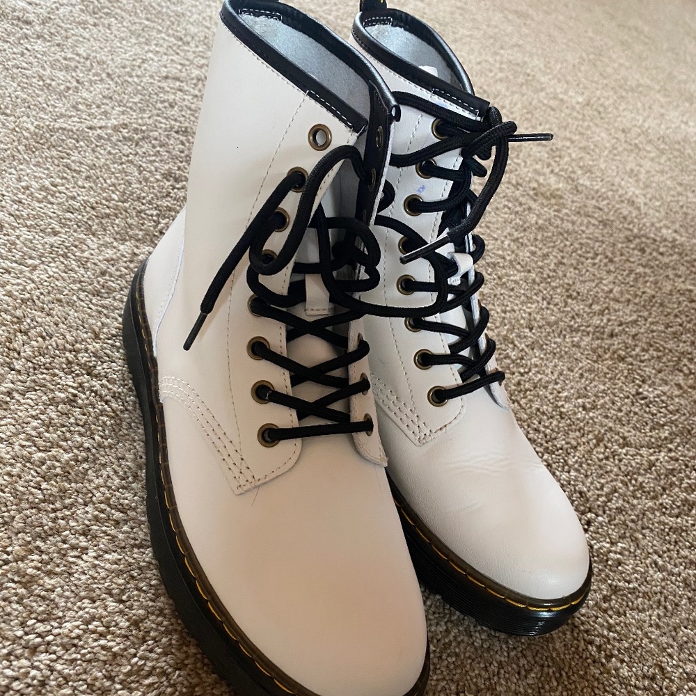 White Doc Marten boots